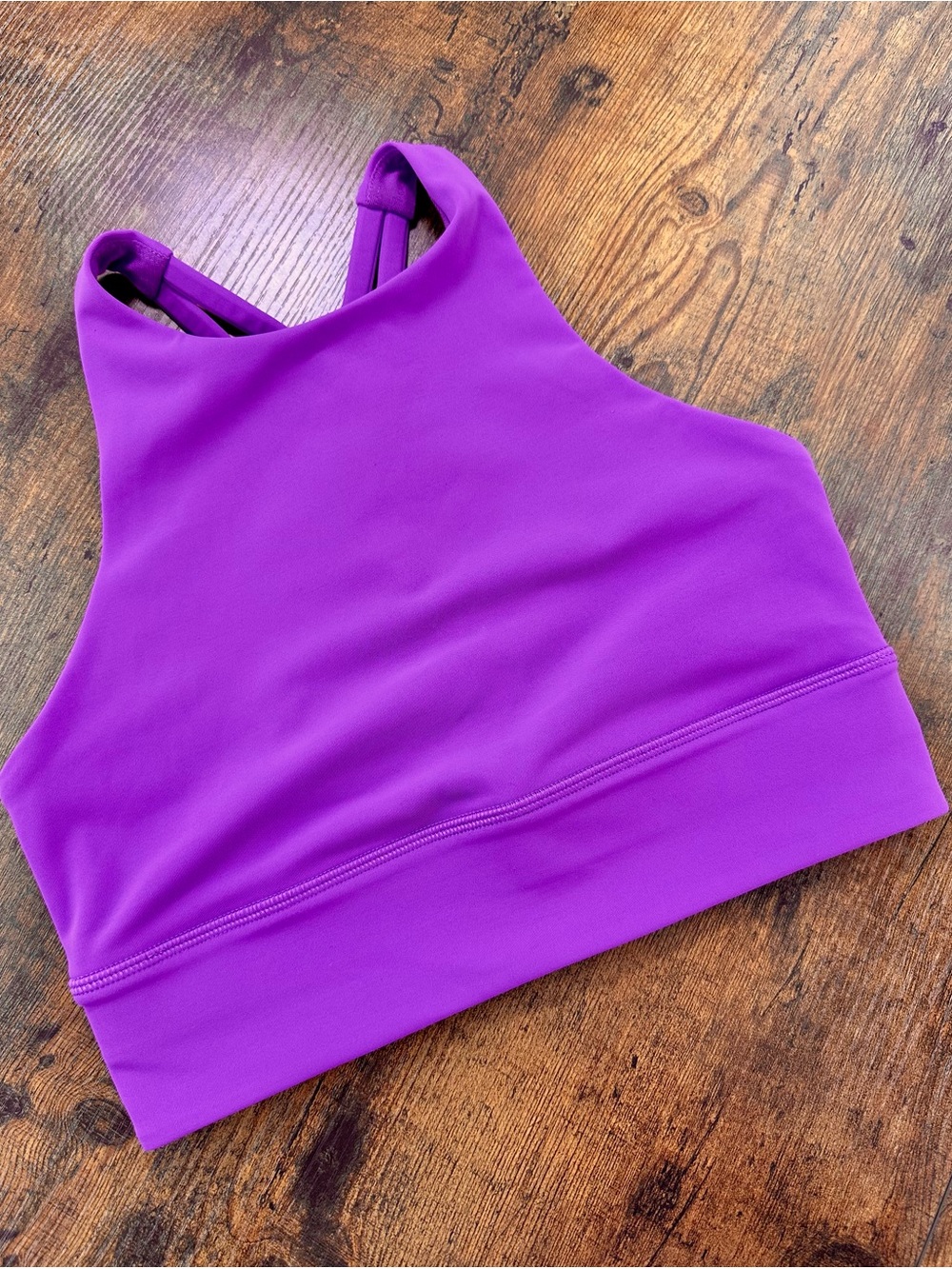 Lululemon Energy High-Neck Longline Tough Bra B-D Cups, Moonlit Magenta, 6 - Picture 12 of 16